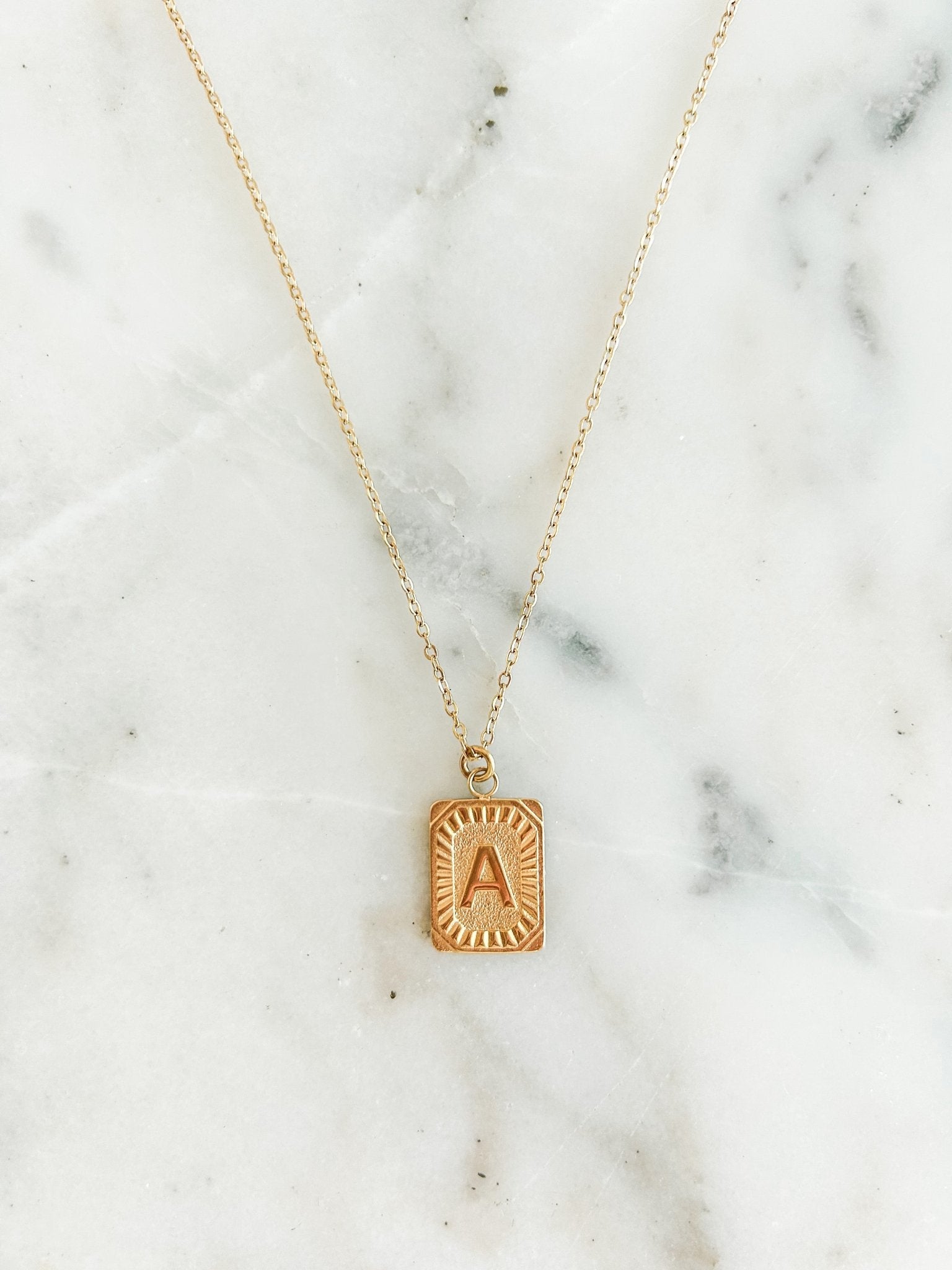 18k Gold Plated Initial Necklace - Styled by Ashley Brooke
