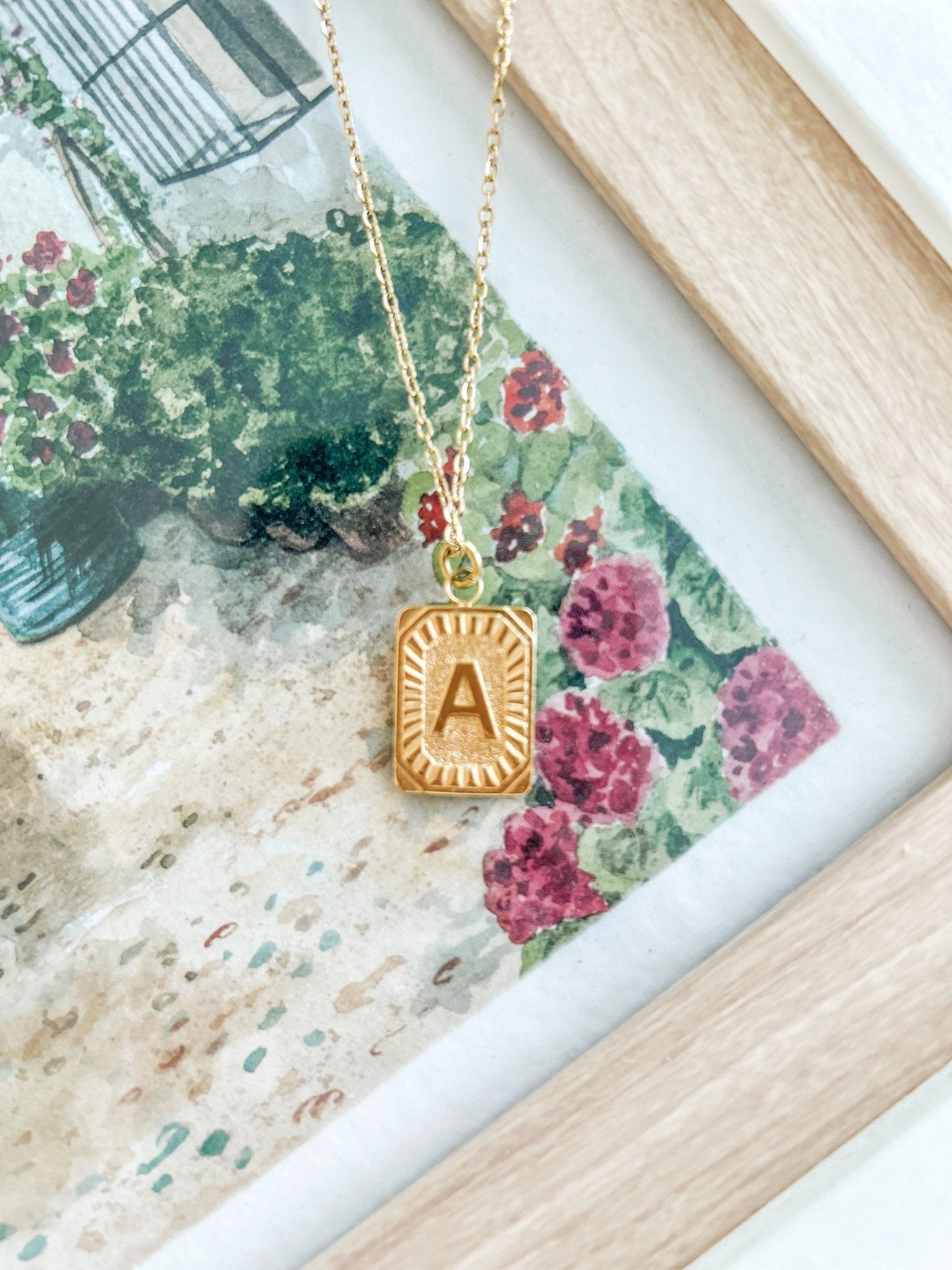 18k Gold Plated Initial Necklace - Styled by Ashley Brooke