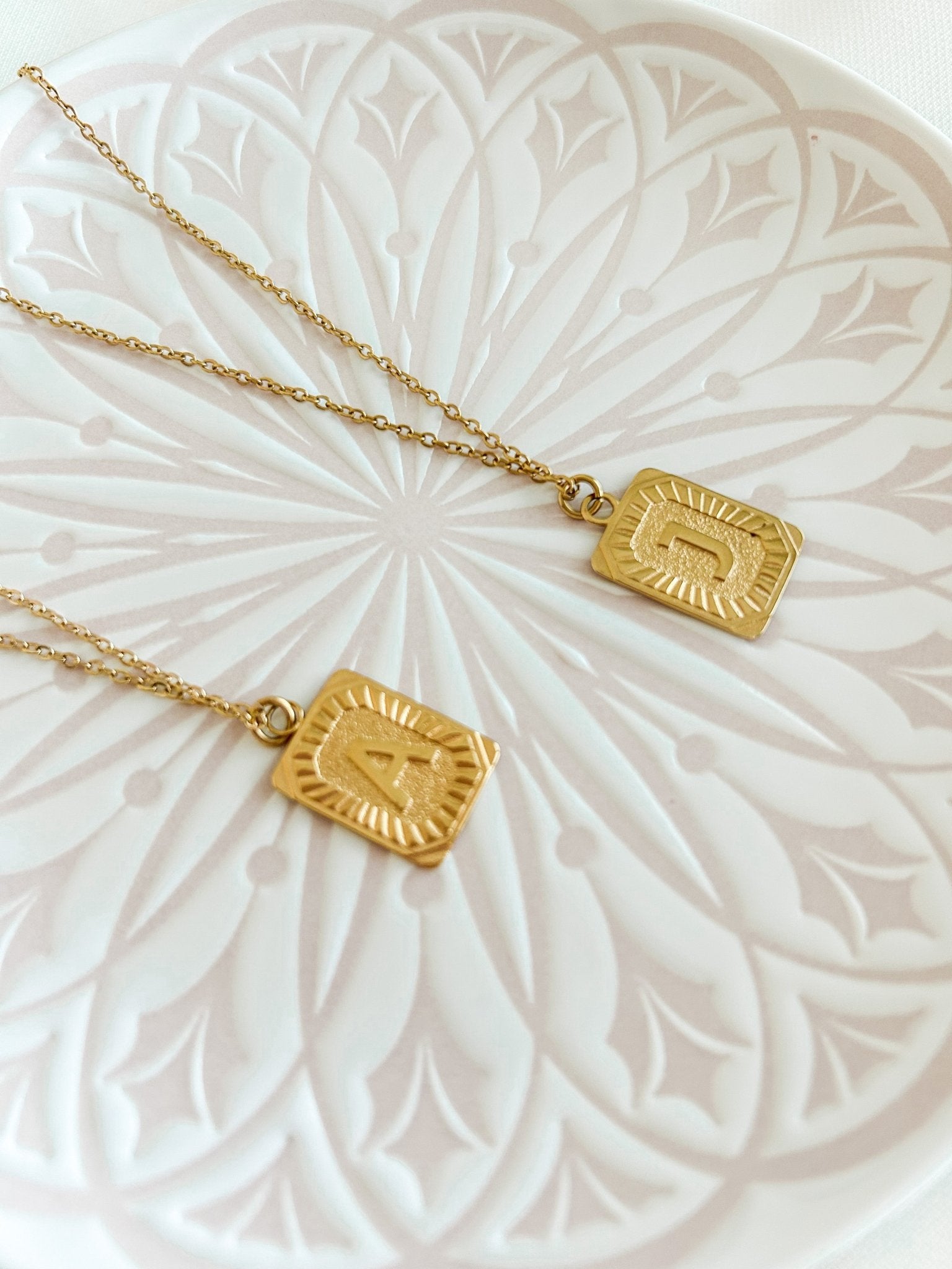 18k Gold Plated Initial Necklace - Styled by Ashley Brooke