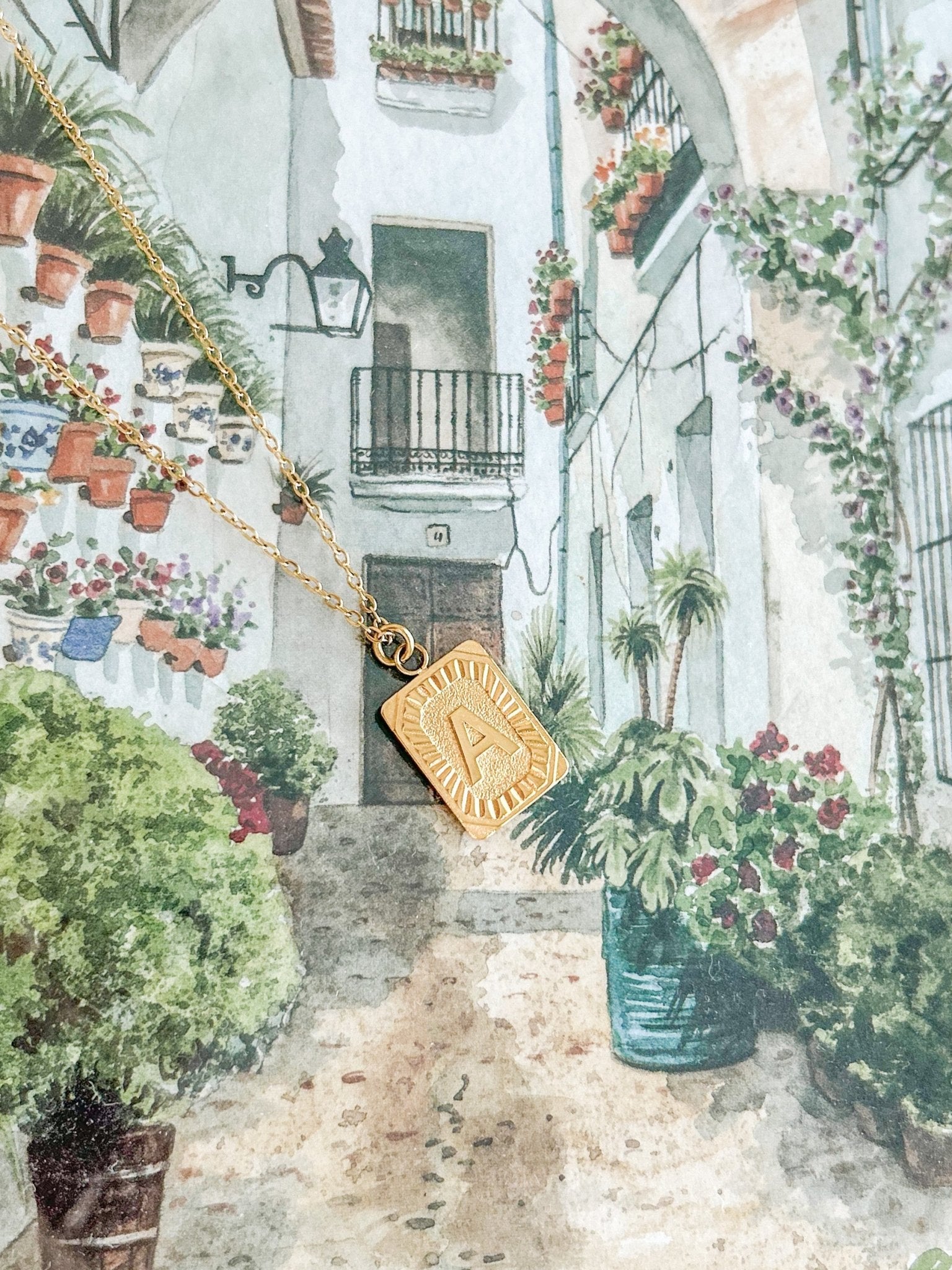 18k Gold Plated Initial Necklace - Styled by Ashley Brooke