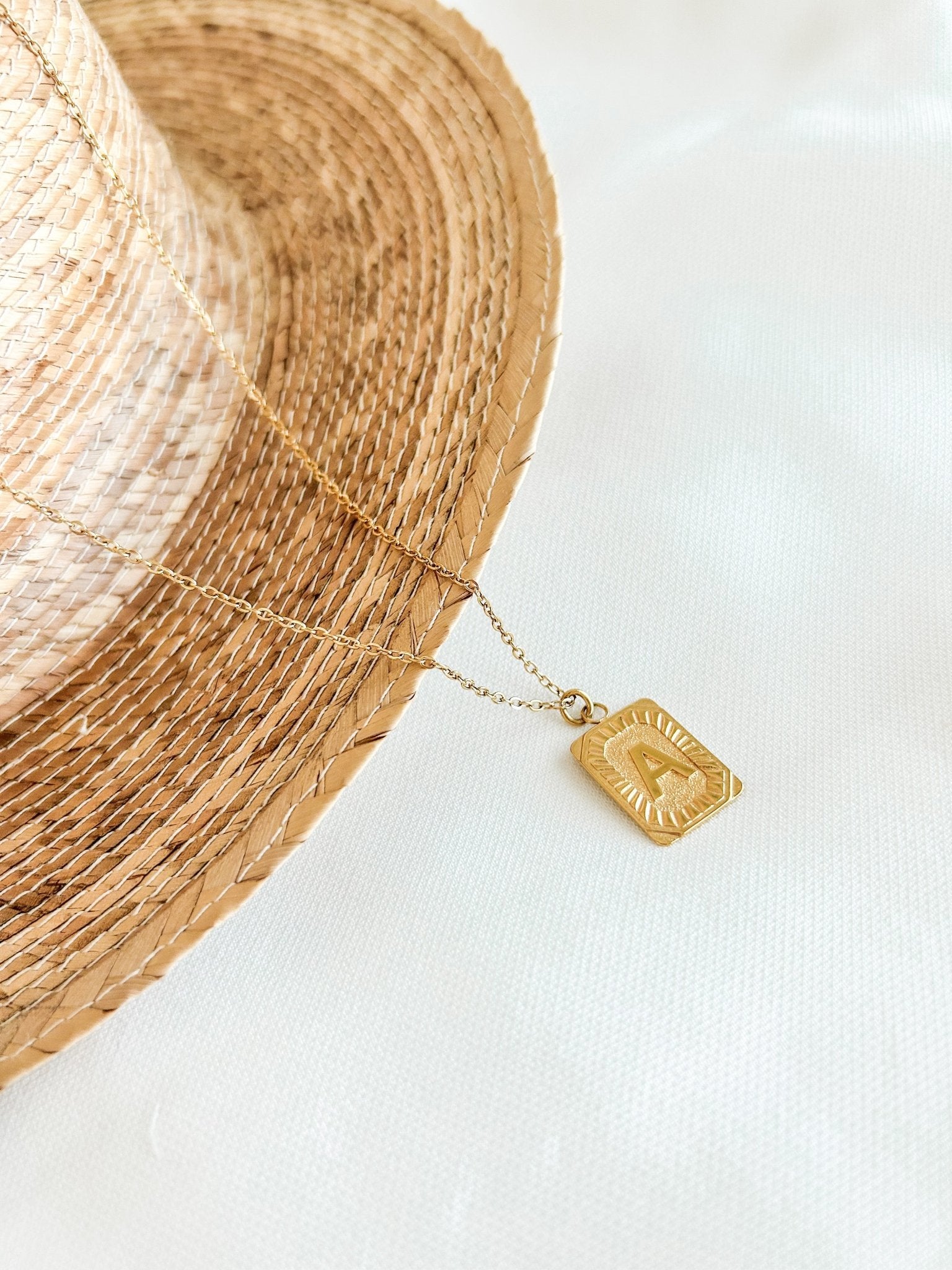 18k Gold Plated Initial Necklace - Styled by Ashley Brooke