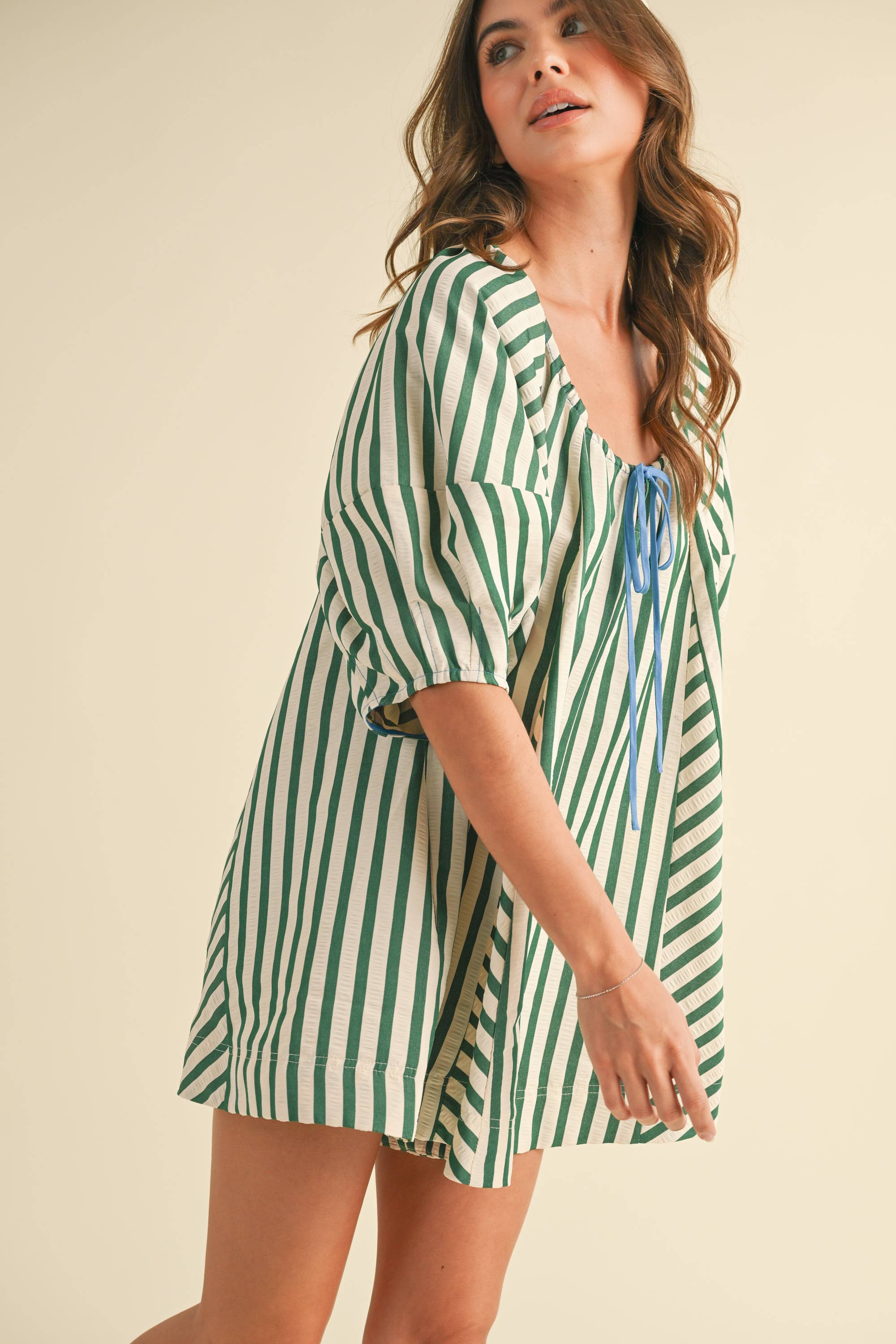 Bop Around Playsuit Romper in Green - Styled by Ashley Brooke