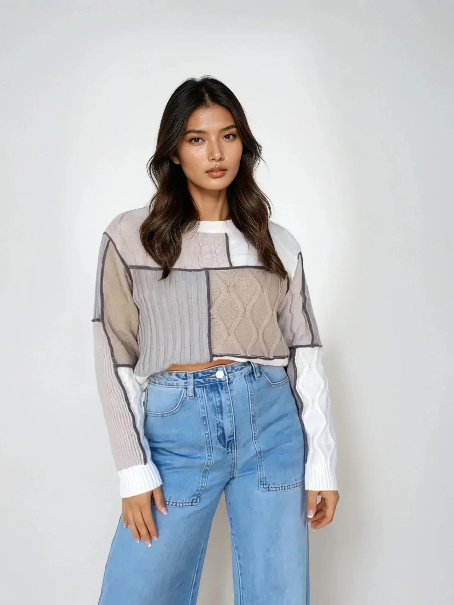 Cozy Quilted Patchwork Sweater - Styled by Ashley Brooke