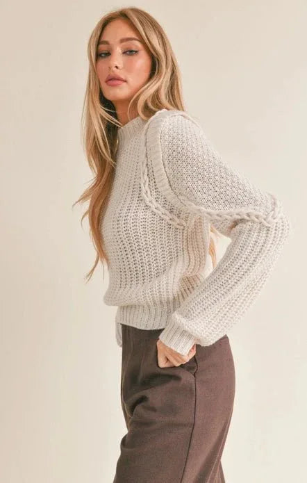 Braided Detail Sweater - Styled by Ashley Brooke