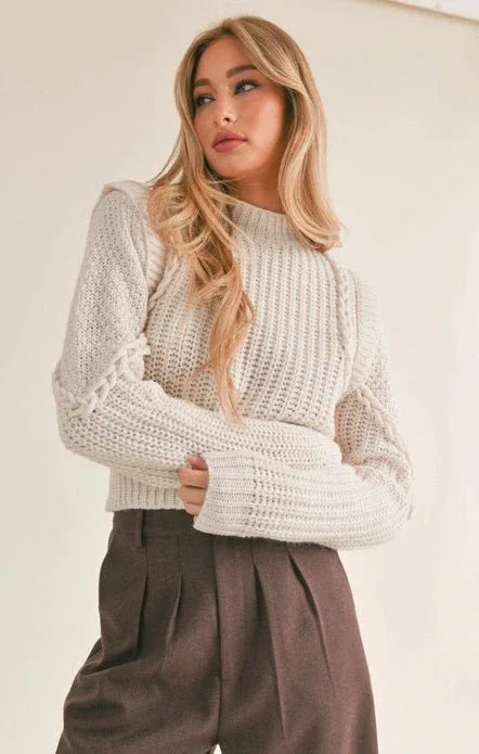 Braided Detail Sweater - Styled by Ashley Brooke