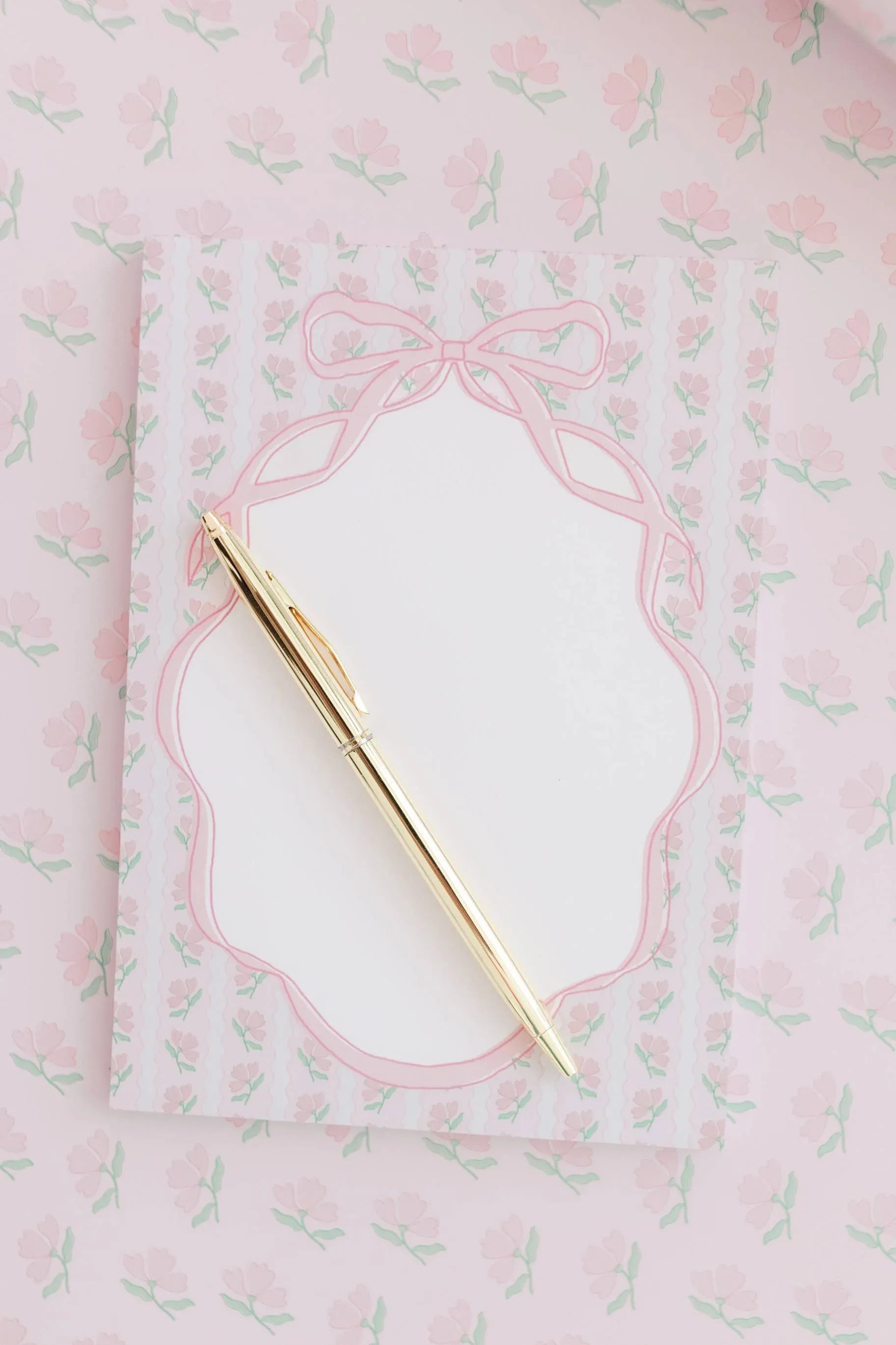 Pink Flower Ribbon Notepad - Styled by Ashley Brooke