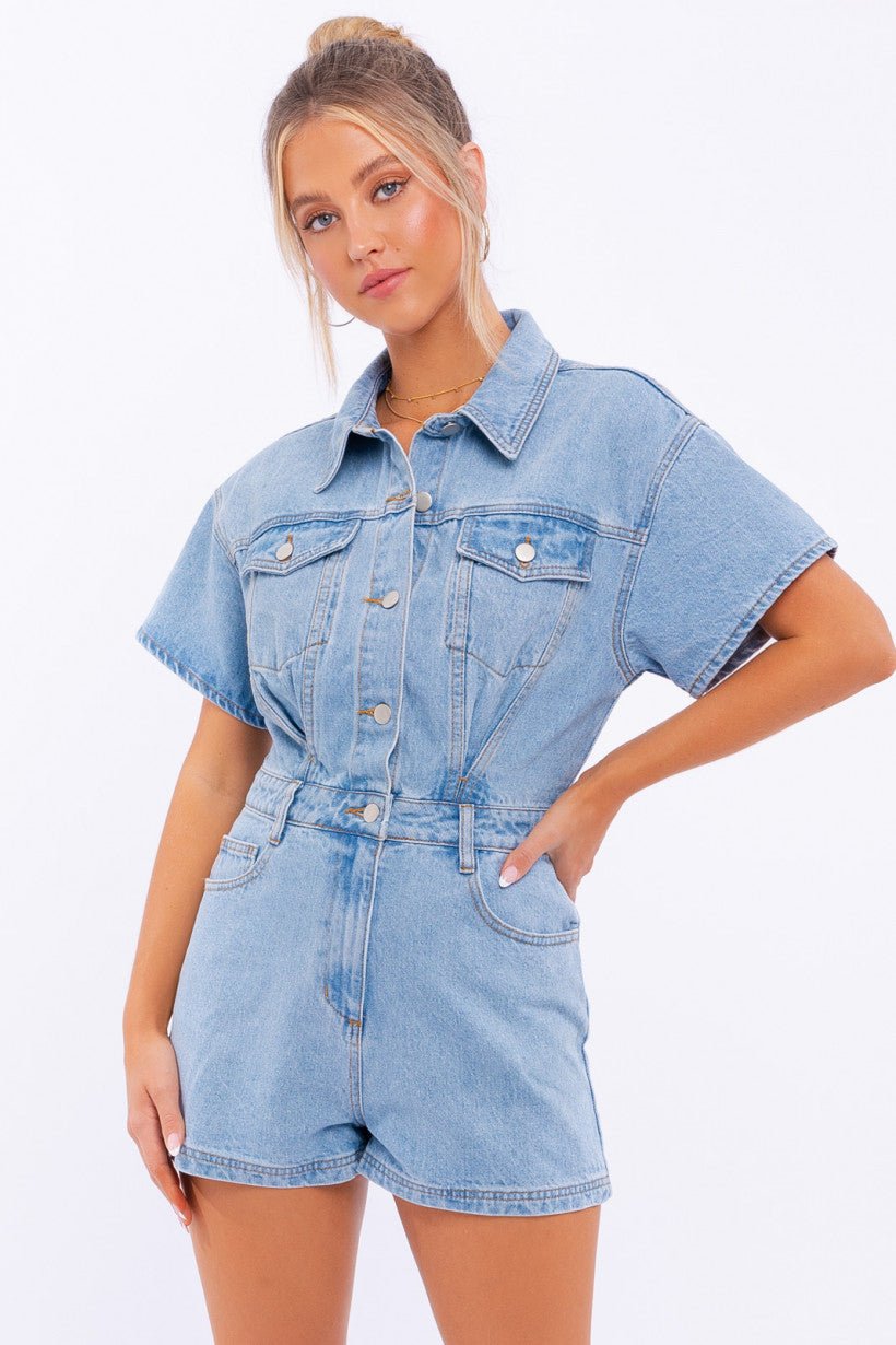 Denim Romper - Styled by Ashley Brooke