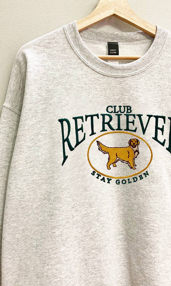 Embroidered Retriever Club Sweatshirt - Styled by Ashley Brooke