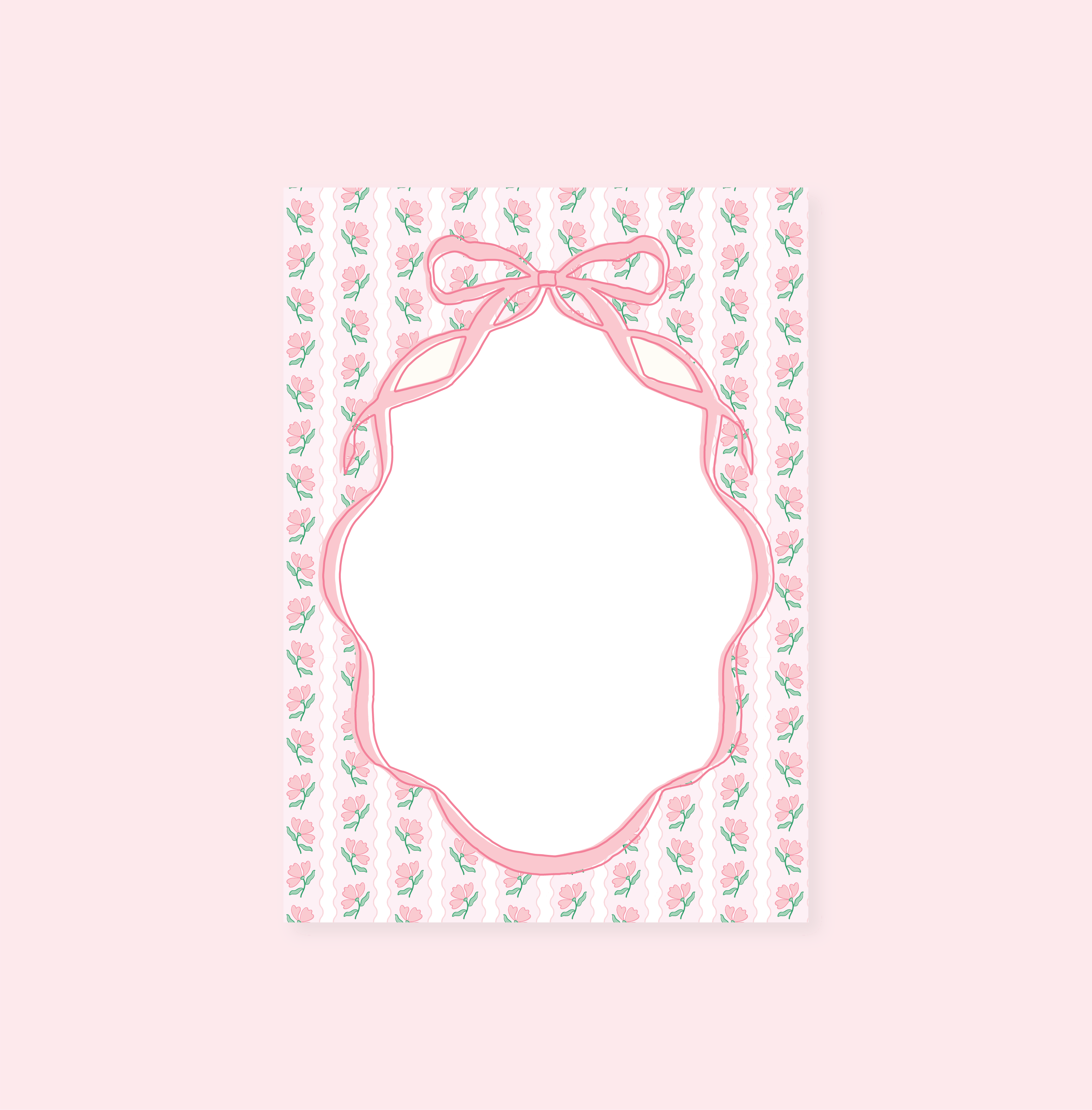 Pink Flower Ribbon Notepad - Styled by Ashley Brooke