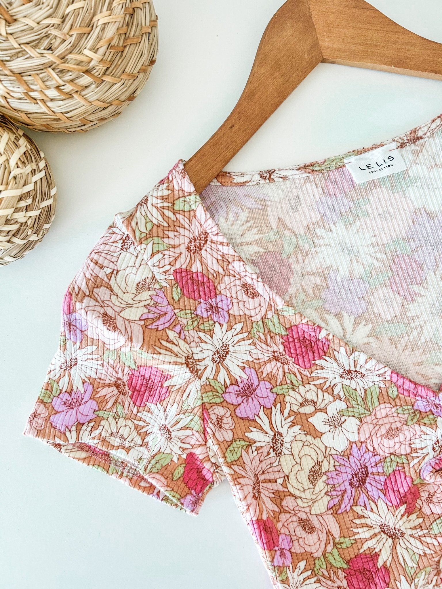 Floral Print Ruched Top - Styled by Ashley Brooke