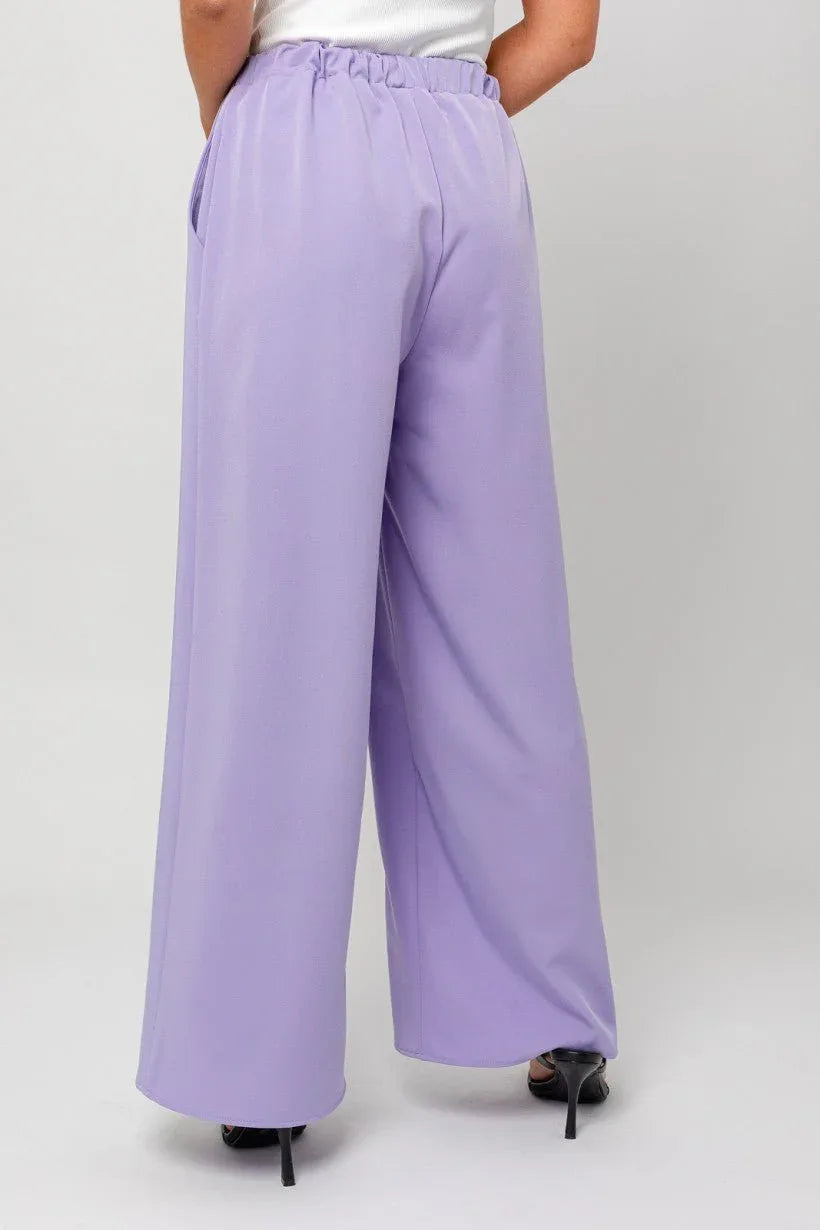 High-Waisted Lavender Trousers - Styled by Ashley Brooke