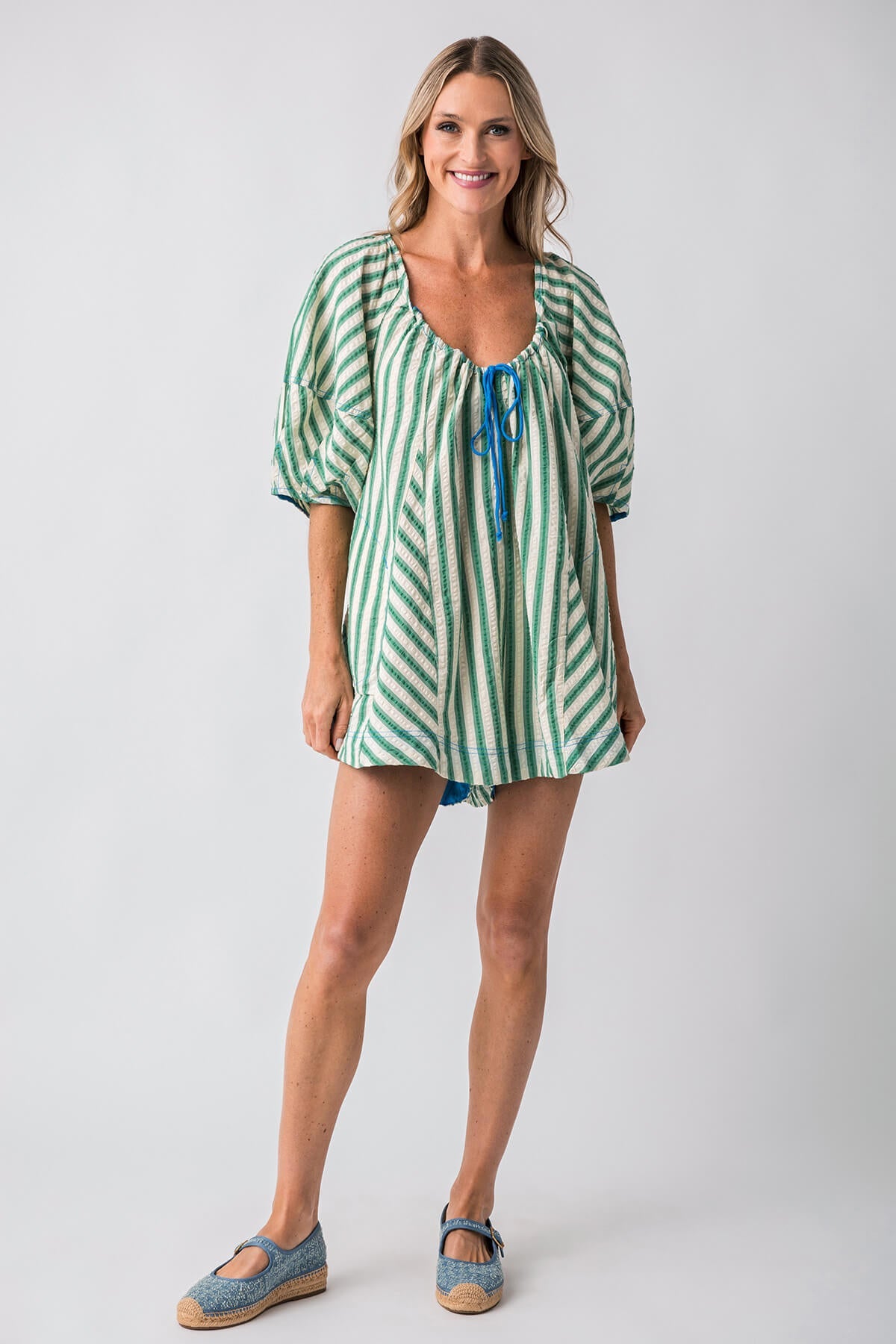 Bop Around Playsuit Romper in Green - Styled by Ashley Brooke