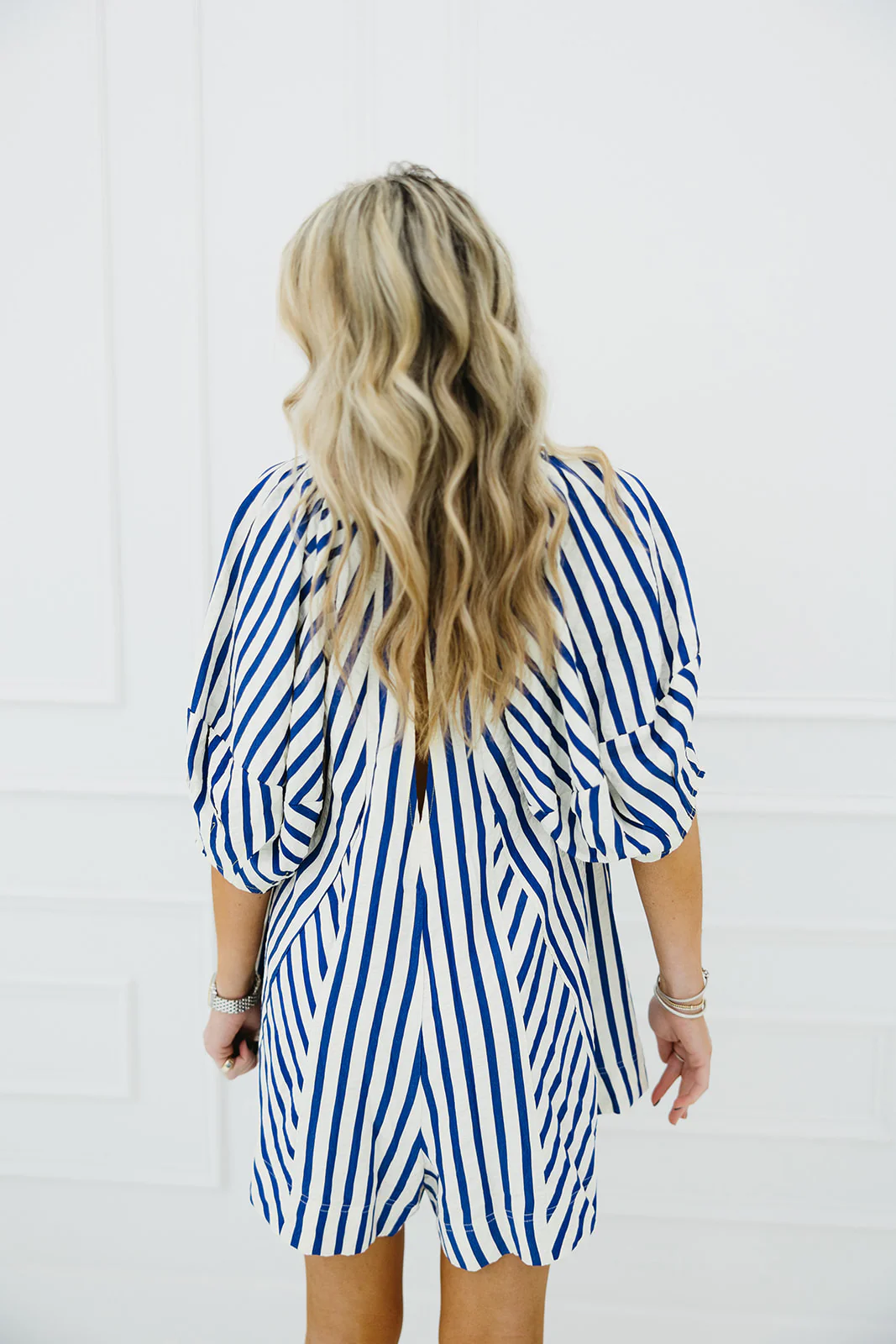 Bop Around Playsuit Romper in Blue - Styled by Ashley Brooke