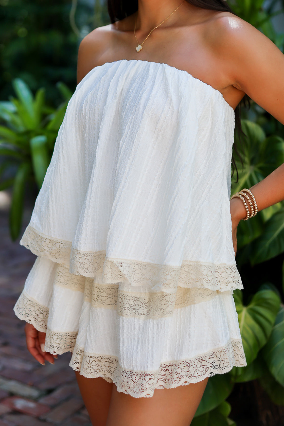 Layered Strapless Romper - Styled by Ashley Brooke