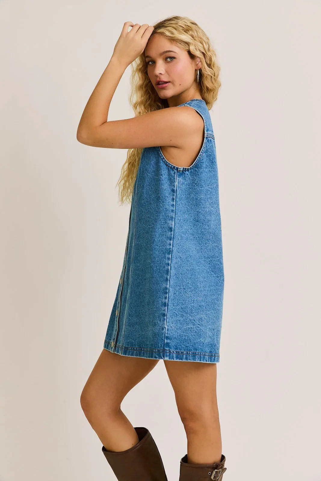 PRE-ORDER: Button Down Denim Dress - Styled by Ashley Brooke