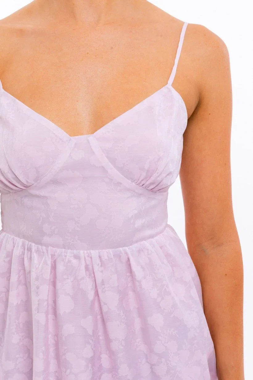 Light Pink Floral Spaghetti Strap Dress - Styled by Ashley Brooke