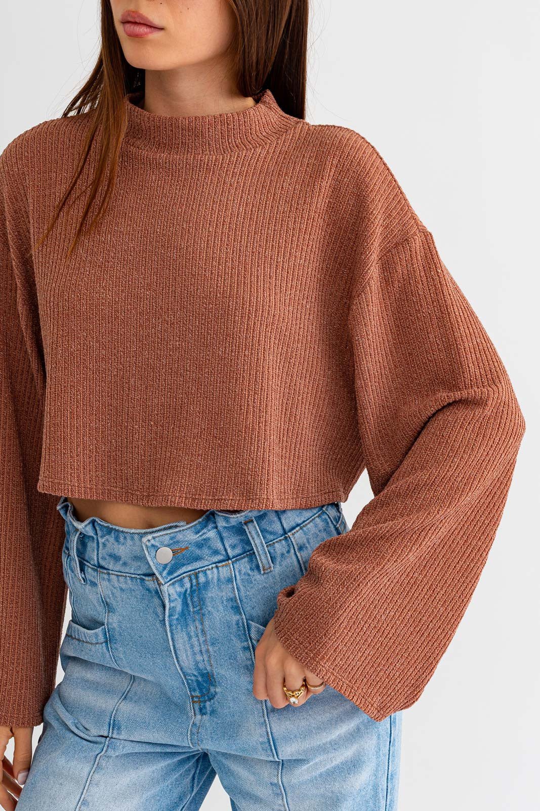 Long Sleeve Mock Neck Top - Styled by Ashley Brooke