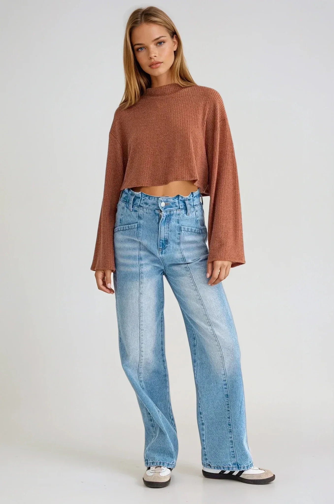 Long Sleeve Mock Neck Top - Styled by Ashley Brooke