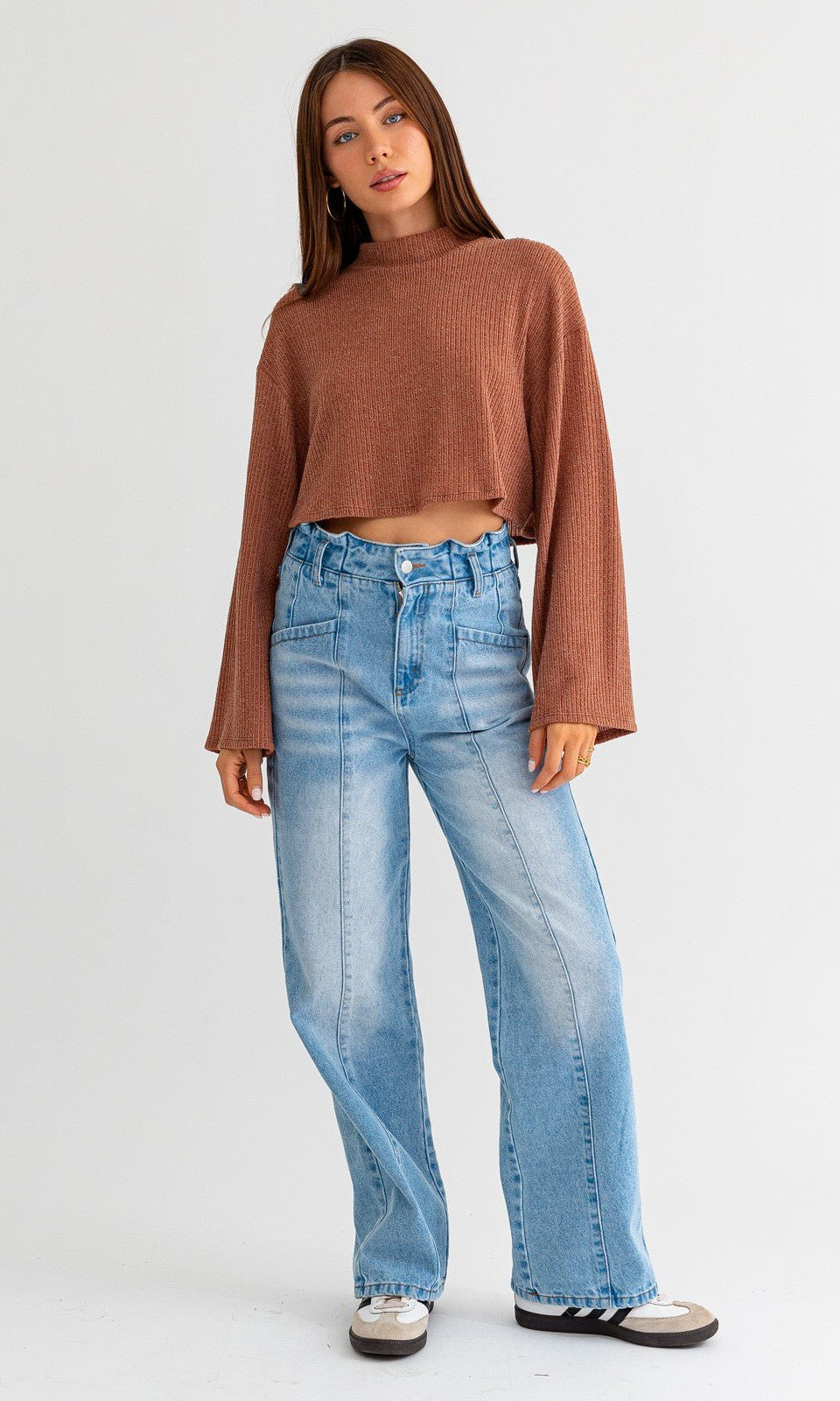 Long Sleeve Mock Neck Top - Styled by Ashley Brooke