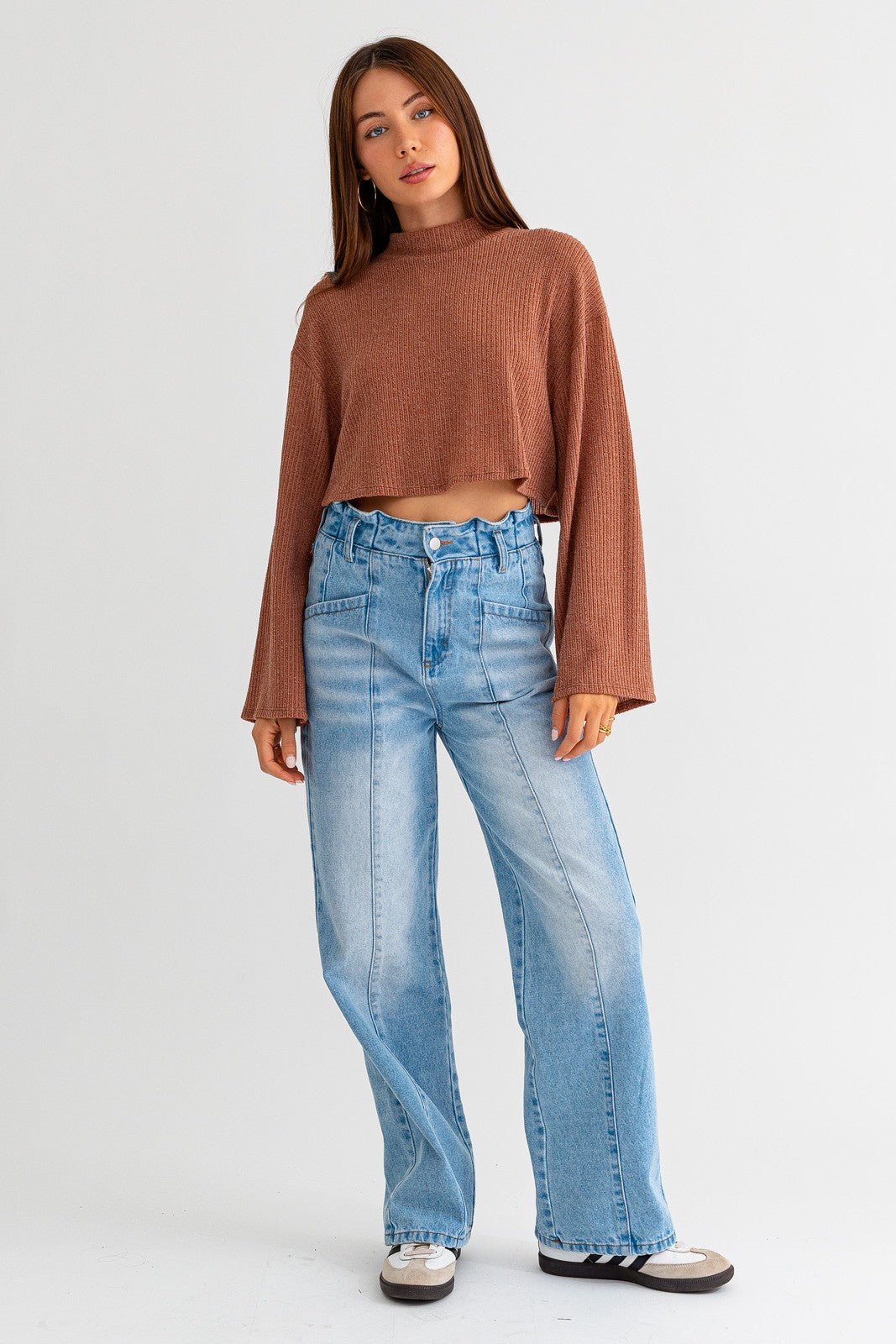 Long Sleeve Mock Neck Top - Styled by Ashley Brooke