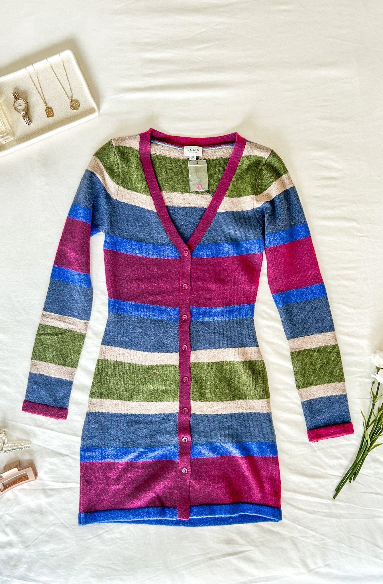 Multicolor Striped Sweater Dress - Styled by Ashley Brooke
