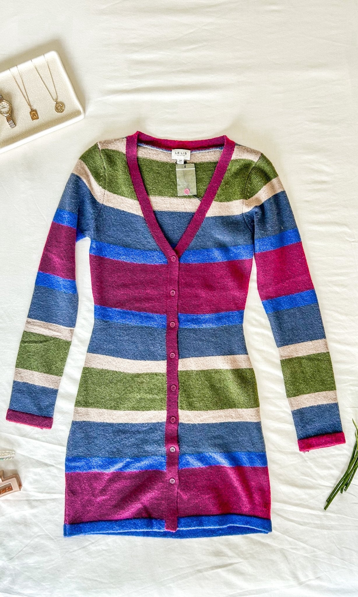 Multicolor Striped Sweater Dress - Styled by Ashley Brooke