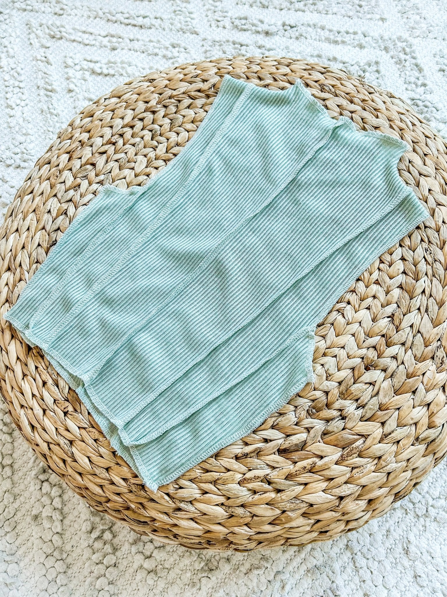 Sage Exposed Thread Top - Styled by Ashley Brooke