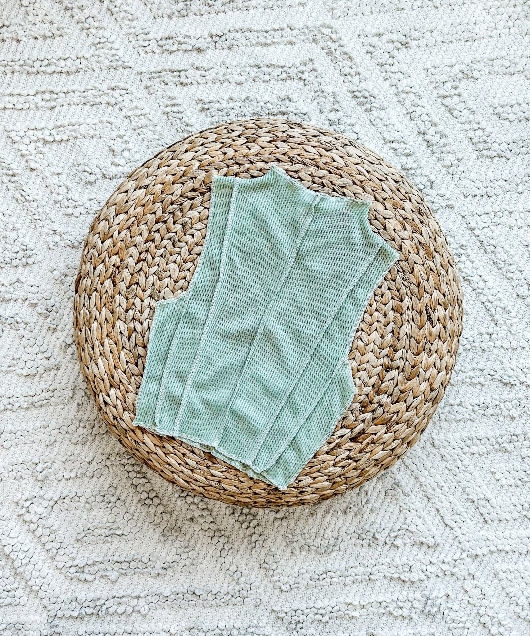 Sage Exposed Thread Top - Styled by Ashley Brooke