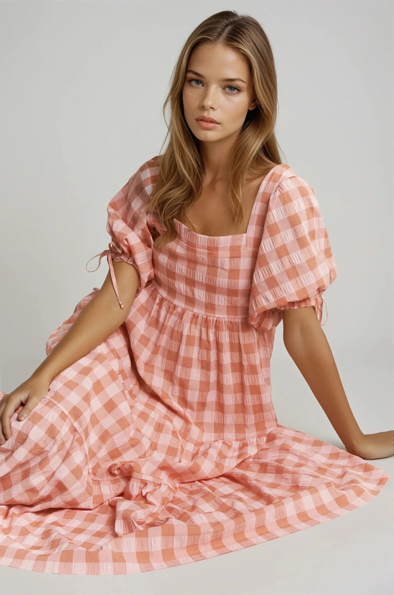 checkerboard maxi dress Solo Date Checkered Maxi Dress