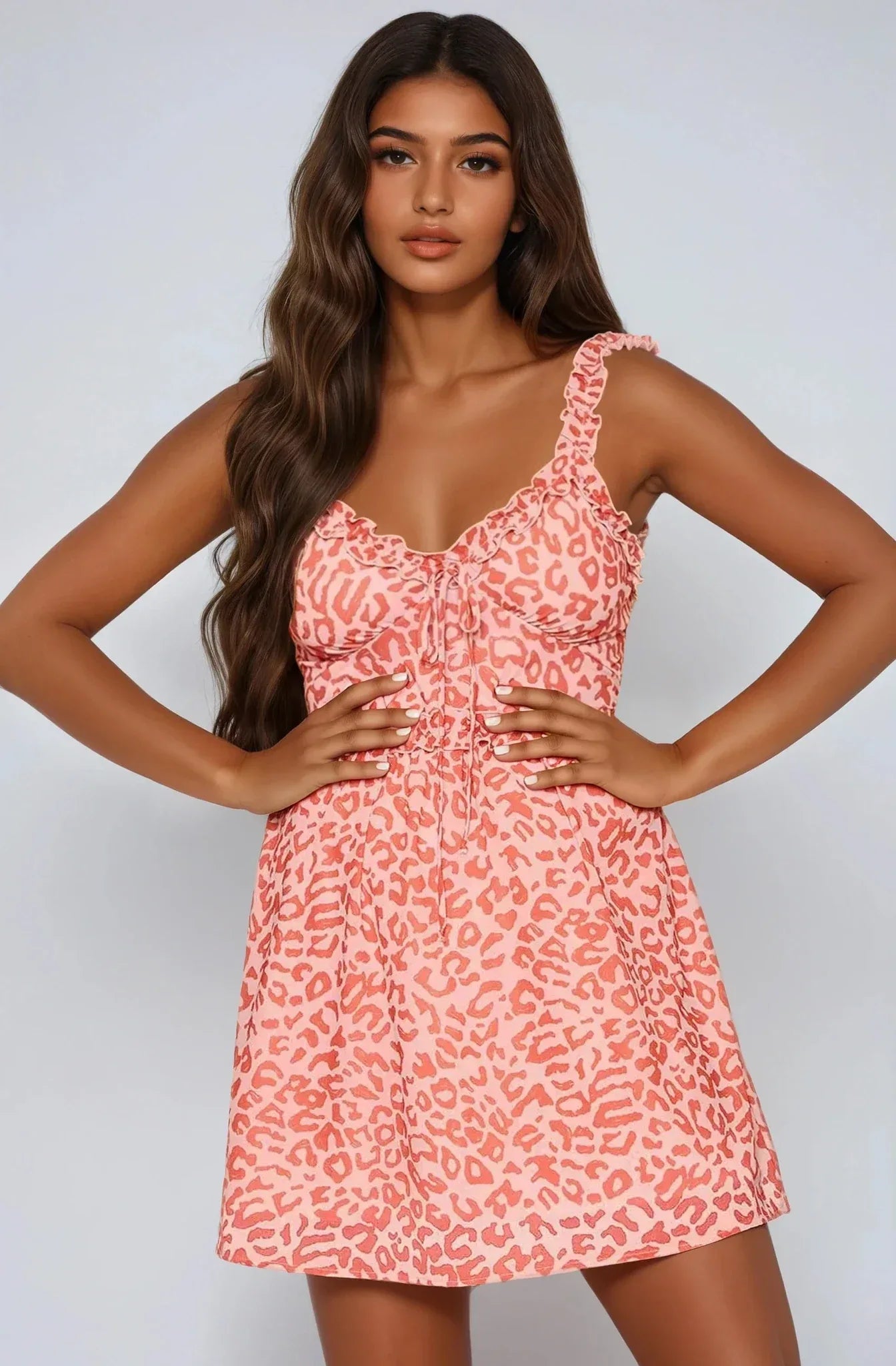 Pink Leopard Mini Dress