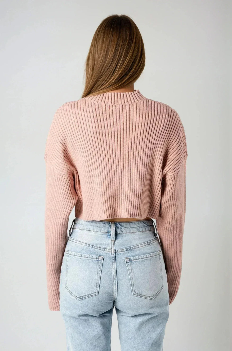 Ribbed Dusty Rose Sweater Long Sleeve Crop Top Styled By Ashley Brooke ribbed-dusty-rose-sweater-long-sleeve-crop-top-styled-by-ashley-brooke