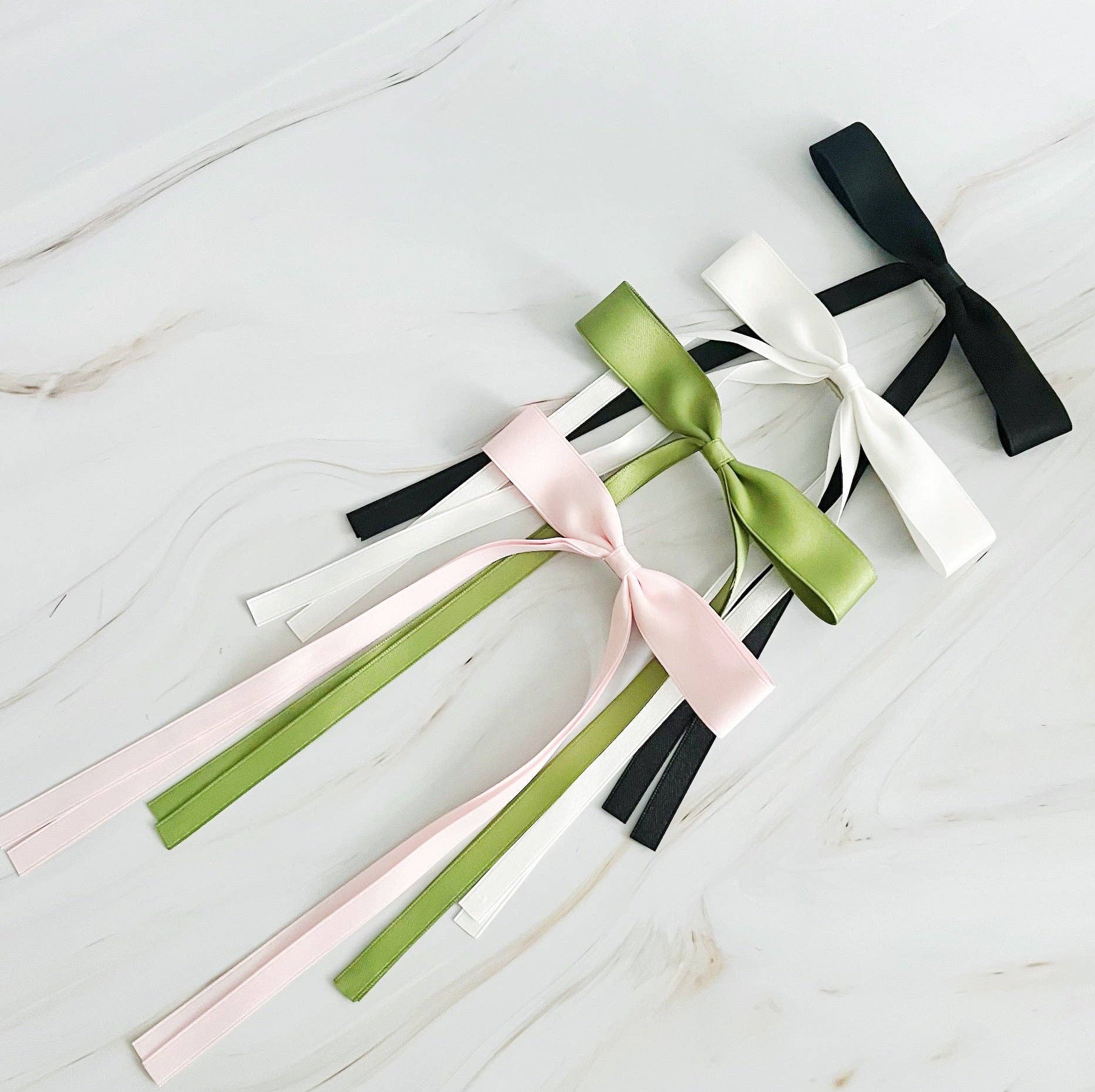 Ballerina Slim Bow Hair Clip Set Of 4 - Styled by Ashley Brooke