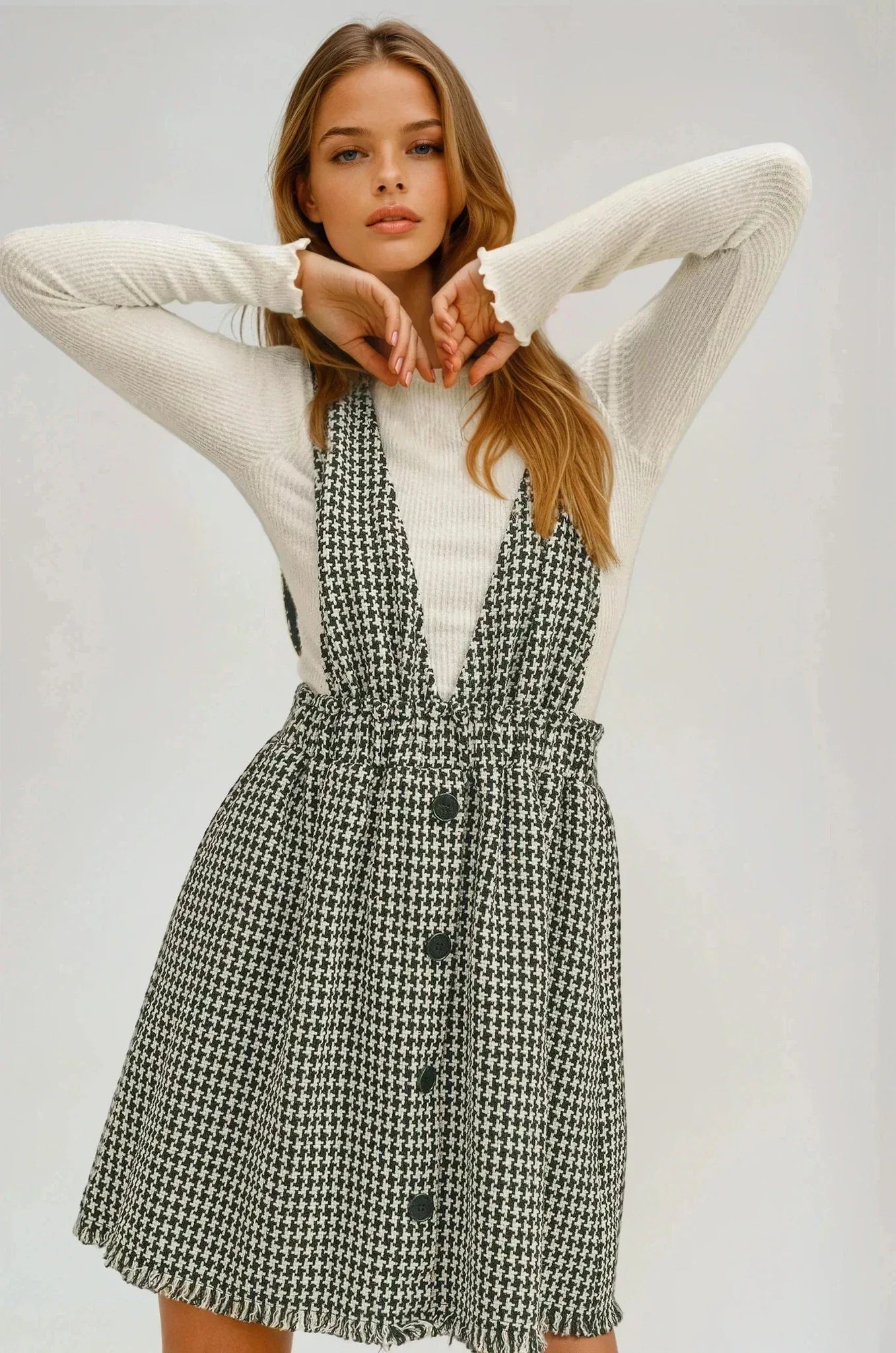 Black and White Tweed Dress - Styled by Ashley Brooke