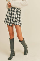 Black and White Tweed Skort - Styled by Ashley Brooke