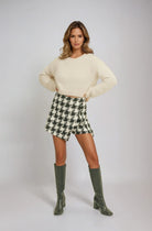 Black and White Tweed Skort - Styled by Ashley Brooke