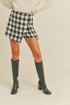 Black and White Tweed Skort - Styled by Ashley Brooke