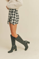 Black and White Tweed Skort - Styled by Ashley Brooke