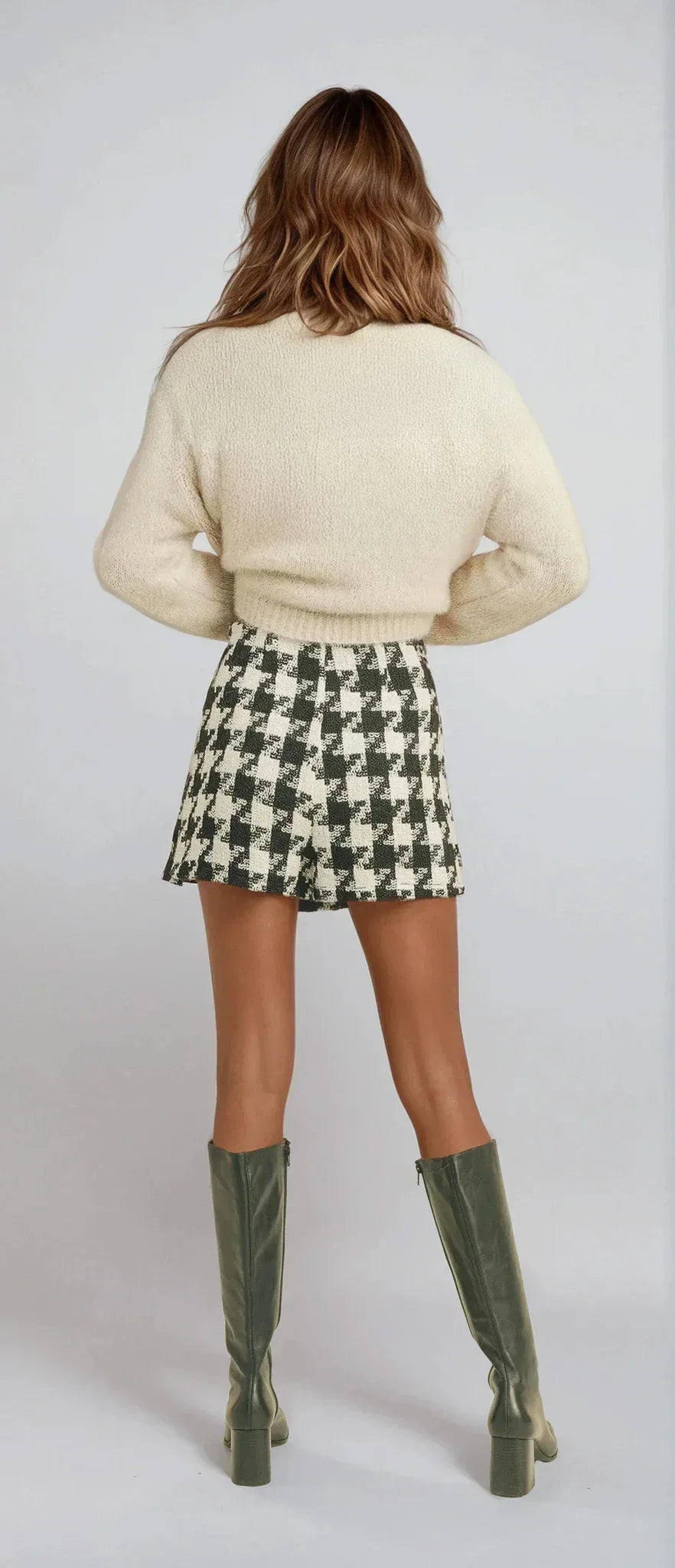 Black and White Tweed Skort - Styled by Ashley Brooke