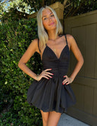 Black Fit and Flare Mini Dress - Styled by Ashley Brooke