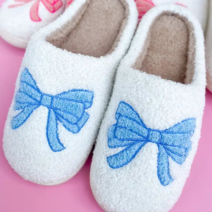 Blue Bow Slippers - Styled by Ashley Brooke