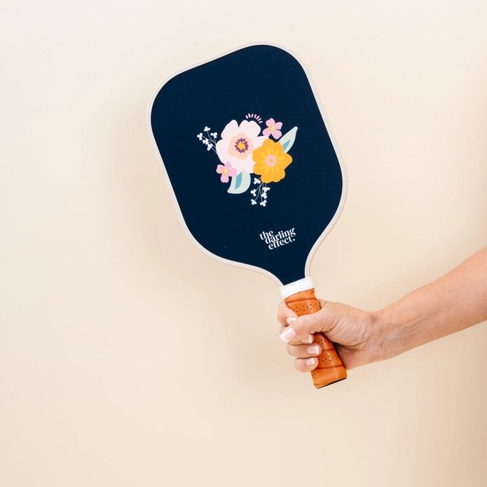 Blue Floral Pickleball Paddle - Styled by Ashley Brooke