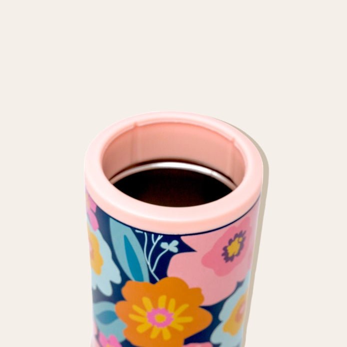 Blue Floral Skinny Can Cooler - Styled by Ashley Brooke