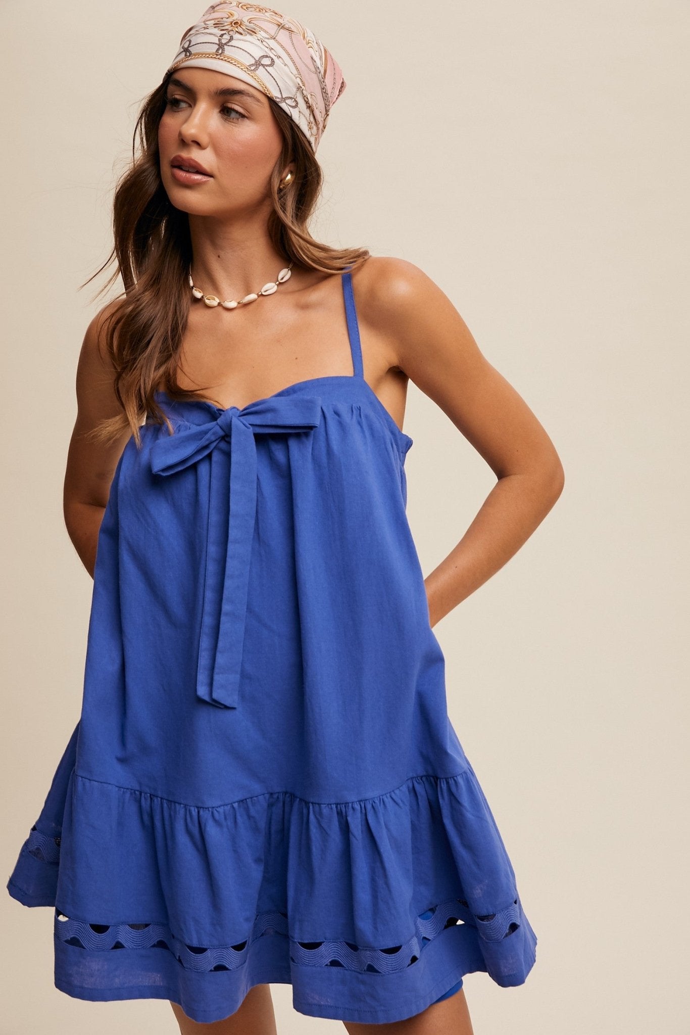 Blue Front - Tie Tunic Dress - Styled by Ashley Brooke