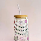 Book Lover Latte Glass with Lid & Straw - Styled by Ashley Brooke