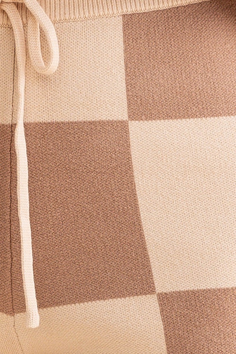 Checkered Sweater Shorts - Styled by Ashley Brooke