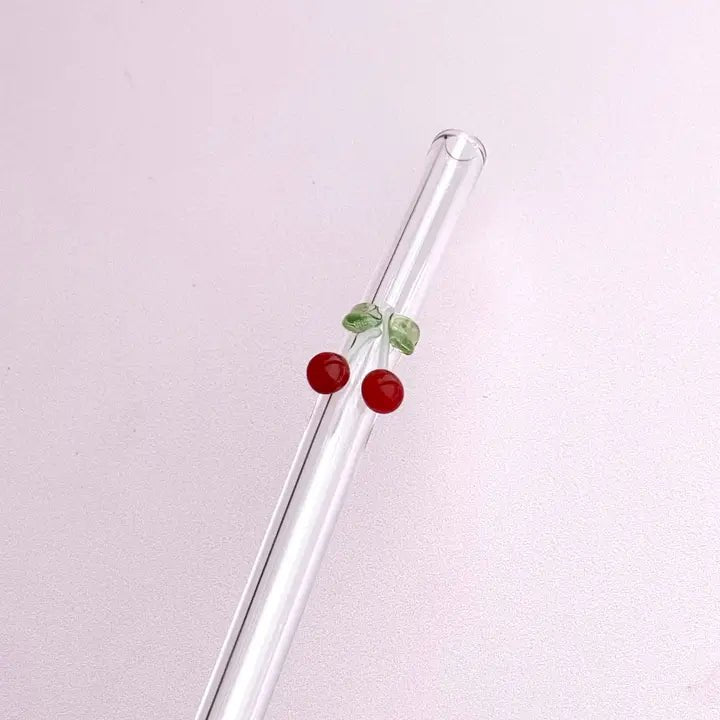 Cherry Glass Straw - Styled by Ashley Brooke