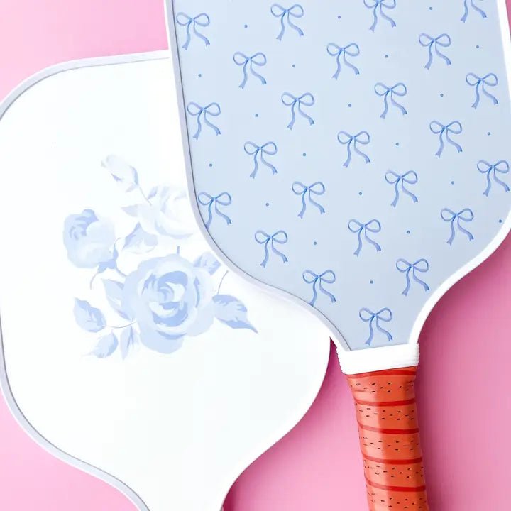 Coquette Blue Bow Floral Pickleball Paddle - Styled by Ashley Brooke