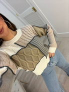 Cozy Quilted Patchwork Sweater - Styled by Ashley Brooke