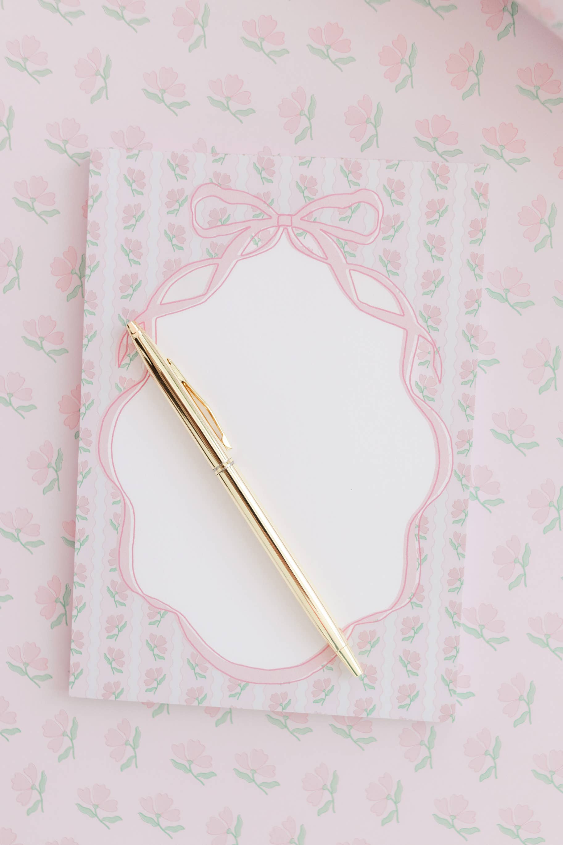 Pink Flower Ribbon Notepad - Styled by Ashley Brooke