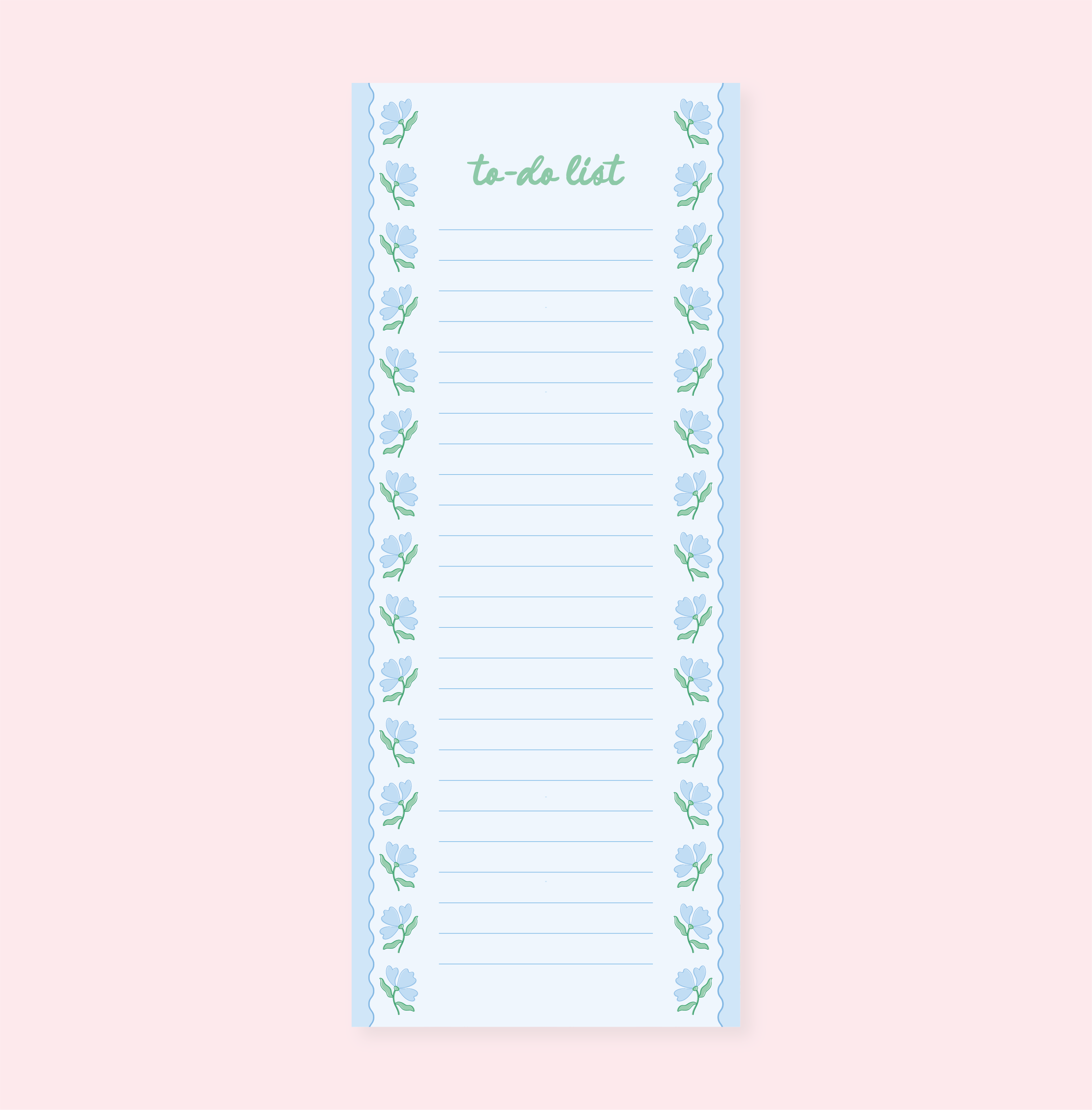 Blue Floral List Notepad - Styled by Ashley Brooke